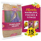 Sunflower Hearts Wild Bird Food, Dry, 1 Count per Pack, 15 lbs.
