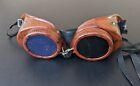 Vintage Welding Goggles/Glasses STEAMPUNK Brown Bakelite & Leather Nose Glass