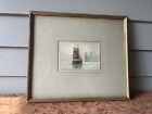 New ListingANTIQUE WATERCOLOR SIGNED WR SAILING 19TH C SCENE TWO SAILBOATS ONE IN DISTRESS?