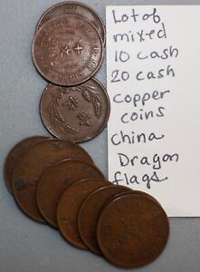China Tai-Ching-Ti-Kuo Hu-Peh 10 and 20 Cash Assorted Copper Ten Coin Lot