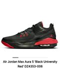 Jordan Max Aura 5 Shoes Black University Red DZ4353-006 Men's  Size-10.5 NEW