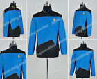Cosplay Costume for Star Trek TNG The Next Generation Teal Shirt Blue Jacket