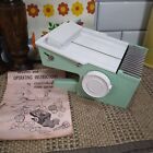Mint Blue Green Dial-O-Matic Food Cutter Vtg 70's 1 Blade Made In USA w/Manual