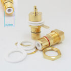 100pcs CMC Gold Plated Brass RCA Female Phono Jack Panel Mount Chassis Connector