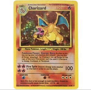 1999 Pokemon Base Set Shadow 1st Edition Holo Charizard -Display Card