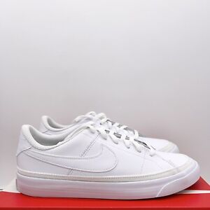 NEW Nike Court Legacy GS Triple White Sneakers DA5380-104 Youth Sizes