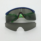 Oakley Razorblade Gen 1 Blue And Neon Green With Grey Lenses