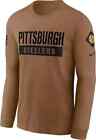 NEW Pittsburgh Steelers Salute to Service Nike Brown Long Sleeve T-Shirt SMALL