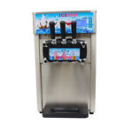 Commercial 110V Soft Serve Ice Cream Machine Countertop 3Flavor Ice Cream Maker