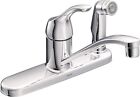 MOEN CA87554C Adler Low Arc Kitchen Faucet with Side Spray in Chrome
