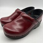Dansko Clogs 36 Red Patent Leather Slip On Comfort Professional Shoes Womens 5.5