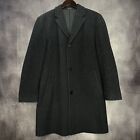 Vintage Hugo Boss Overcoat 'Stratus' Men's 40R Charcoal Gray Virgin Wool
