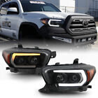 Smoke Switchback Sequential LED DRL Projector Headlight For 16-23 Toyota Tacoma (For: 2021 Tacoma)