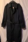 Womens Fashion World Career Apparel Sz Xl 44 Bust Trench Coat Thinsulate Navy