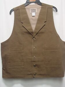 BROWN Frontier Classics Old West Victorian style mens single breasted vest