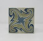 1921  Rookwood Pottery Ceramic Antique Tile Pinwheel Swirl Trivet 1212 4 Color