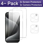 For iPhone 15 Pro Max Shockproof Protective Case Cover+Screen Protector Lens