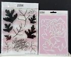 The Stamp Market FALLING LEAVES Autumn Fall Leaf 6x8 Rubber Stamps Dies Set