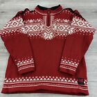 Dale of Norway 1/4 Zip Sweater Red Multicolor 1/4 Zip Wool Pullover