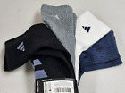 4 Adidas Men's Performance High Quarter Socks AEROREADY Gray White Blue  sz 6/12