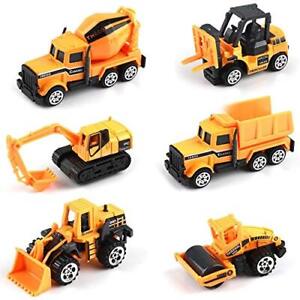 6 Camiones De Ingeniería Carros Vehículos De Construcción Juguetes Para Niños