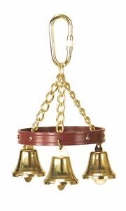 PET BIRD HOME DECOR BELL CHANDELIER TOY FUN ACTIVITY FOR CAGE SMALL TO MEDIUM