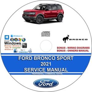 Ford Bronco SPORT 2021 Factory Workshop Service Repair Manual + Wiring Diagrams