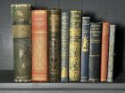 Lot 9 Antique Books Gilt Decorative Art Nouveau Spines Home Decor Shelf Display