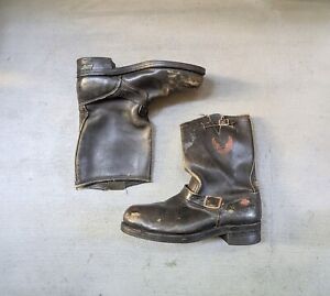 Harley Davidson Engineer Boots Men 11 Black Leather Buckle Rubber Steel Toe USA