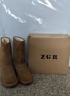 ZGR Women's Size 11 Winter Boots - Apricot/Beige New with Box
