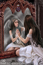 ANNE STOKES ART ANGEL MAGIC MIRROR - 3D FANTASY PICTURE PRINT LARGE 300 x 400mm