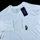 NEW Polo Ralph Lauren Bear Logo Shirt Size XL Long Sleeve T White Beach