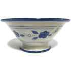 Strawtown Pottery Indiana Ceramic Serving Bowl 6.5x3 Grey and Blue