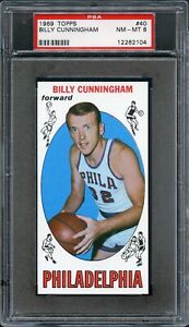 New Listing1969 Topps Basketball Billy Cunningham #40 PSA 8