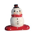 Johanna Parker Christmas Snowman Ceramic Napkin Holder Holiday Frosty Home Decor