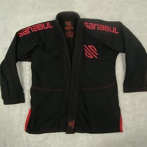 Sanabul BJJ Gi Top A1 Kimono Jacket BLACK Brazilian Jiu Jitsu Grappling Judo