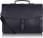 Men'S Leather Briefcase for Travel/Office/Business 15.6 Inch Laptop Messenger Ba