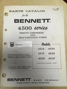 Bennett Parts Catalog Manual 4514 4524 4515 4525 4522 4527 Gas Pumps Chevron