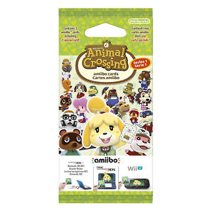 Nintendo Animal Crossing Amiibo Cards (Series 1) Genuine Single Pack of 3 Cards