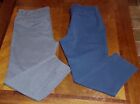 Lot Of 2 Old Navy Pixie Pants Size 12 Heather Gray And Navy Blue - Read