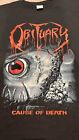 Obituary Cause Of Death Tour 1990 Shirt Size M New Heavy  Death Metal