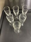 Cordial, sherry, port glasses with stems  (6)
