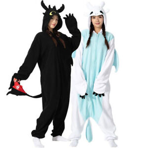 Adult Cartoon Toothless Women Kigurumi Pajamas Animal Cosplay Halloween Costume