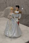 Disney Cinderella With Prince Charming Wedding Dress Ceramic Figurine FLAWLESS