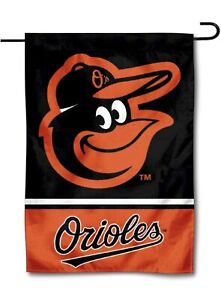 MLB Baltimore Orioles Garden Flag Double Sided MLB Orioles Premium Yard Flag