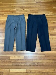 Edwards Works Pants Mens Size 38x30 *Lot of 2* Blue Gray Pleated Slacks NEW NOS