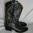 Tony Lama 6250 Black Gray Western Cowboy Boots Round Point Toe Men's sz 12 D