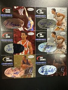 LOT of SIX Numbered 2000 Sage Autograph - Carrawell / Bagaric / Langhi / Gervin