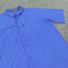 Under Armour Shirt Mens 2XL Button Up Performance Fishing Vented Flawed