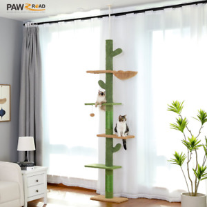 5-Level Cat Tree House Cactus Style Floor to Ceiling Tower 95-107